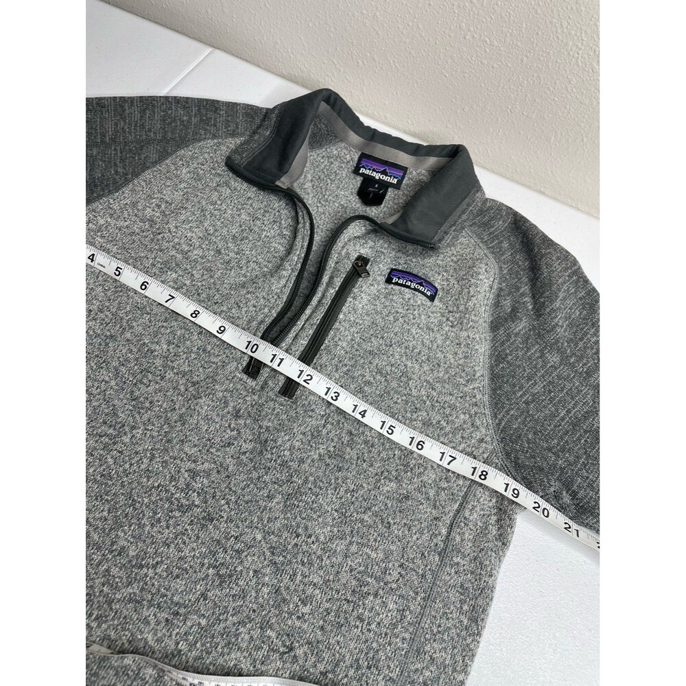 Patagonia Gray Fleece Quarter Zip Pullover Recycled Worn Wear Small - Picture 4 of 7